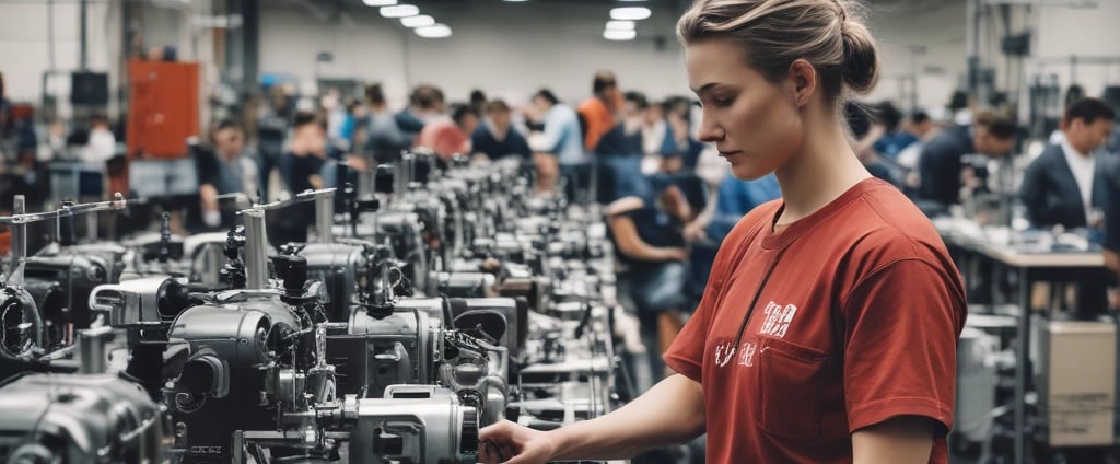 A clothing store interior with several mannequins displaying casual wear. The foreground mannequin is dressed in a cream-colored sweatshirt with 'YALE' printed on it, paired with matching pants and white sneakers. Garment racks filled with various clothing items are visible in the background along with store signage.